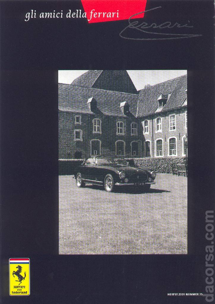 Cover of Gli Amici della Ferrari issue 75, Herfst 2001 nummer 75