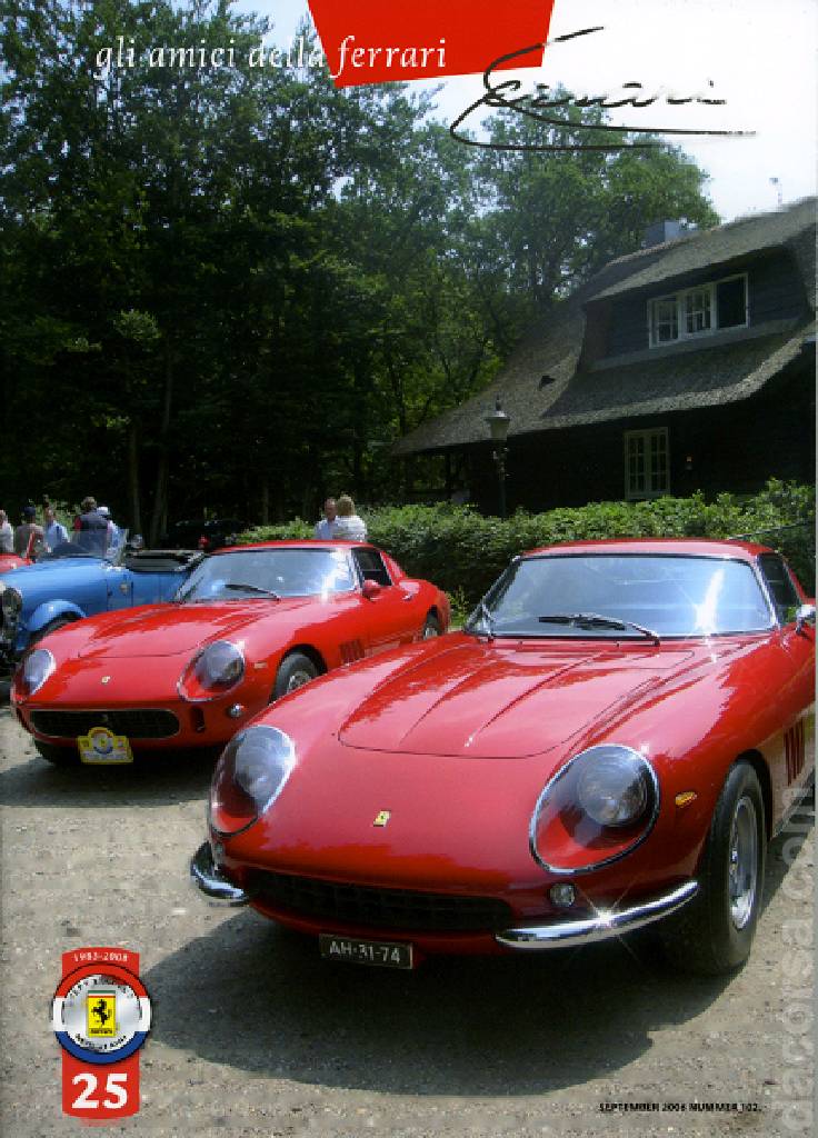 Cover of Gli Amici della Ferrari issue 102, September 2008 nummer 102