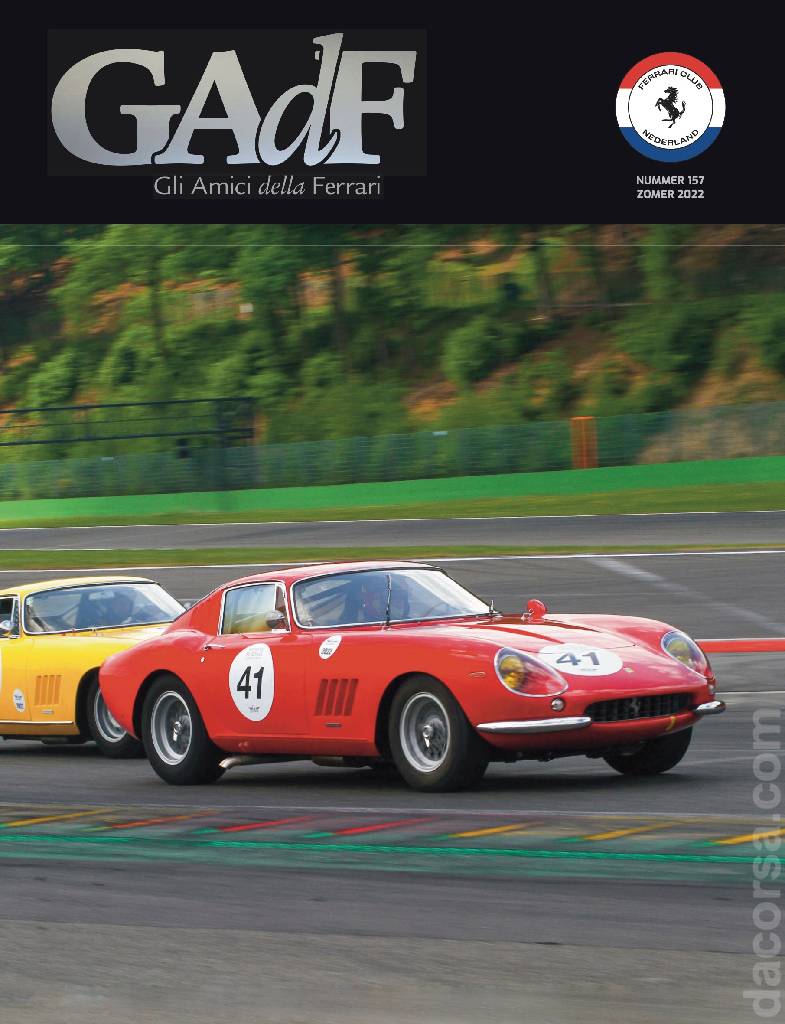 Cover of Gli Amici della Ferrari issue 157, Zomer 2022