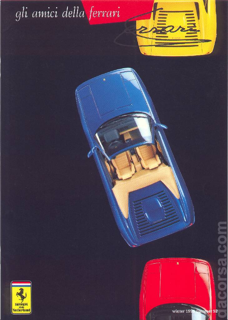 Cover of Gli Amici della Ferrari issue 52, winter 1996 nummer 52