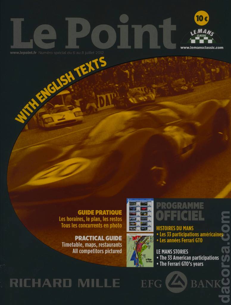 Cover of Le Mans Classic 2012, %!s(<nil>)