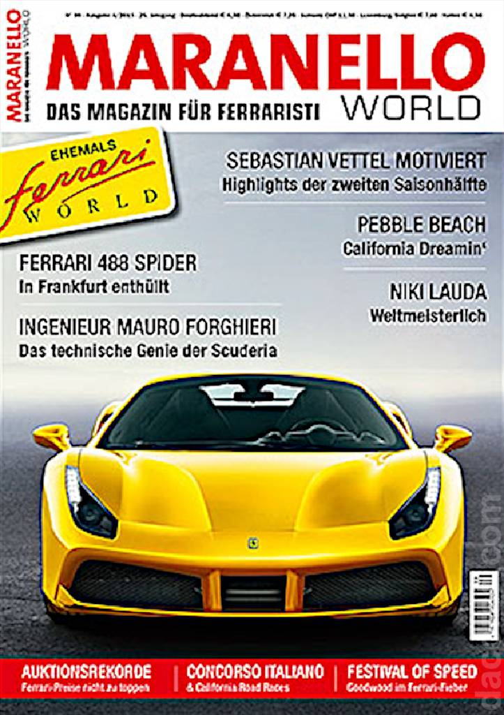Cover of Maranello World issue 99, Ausgabe 4/2015 - 25. Jahrgang