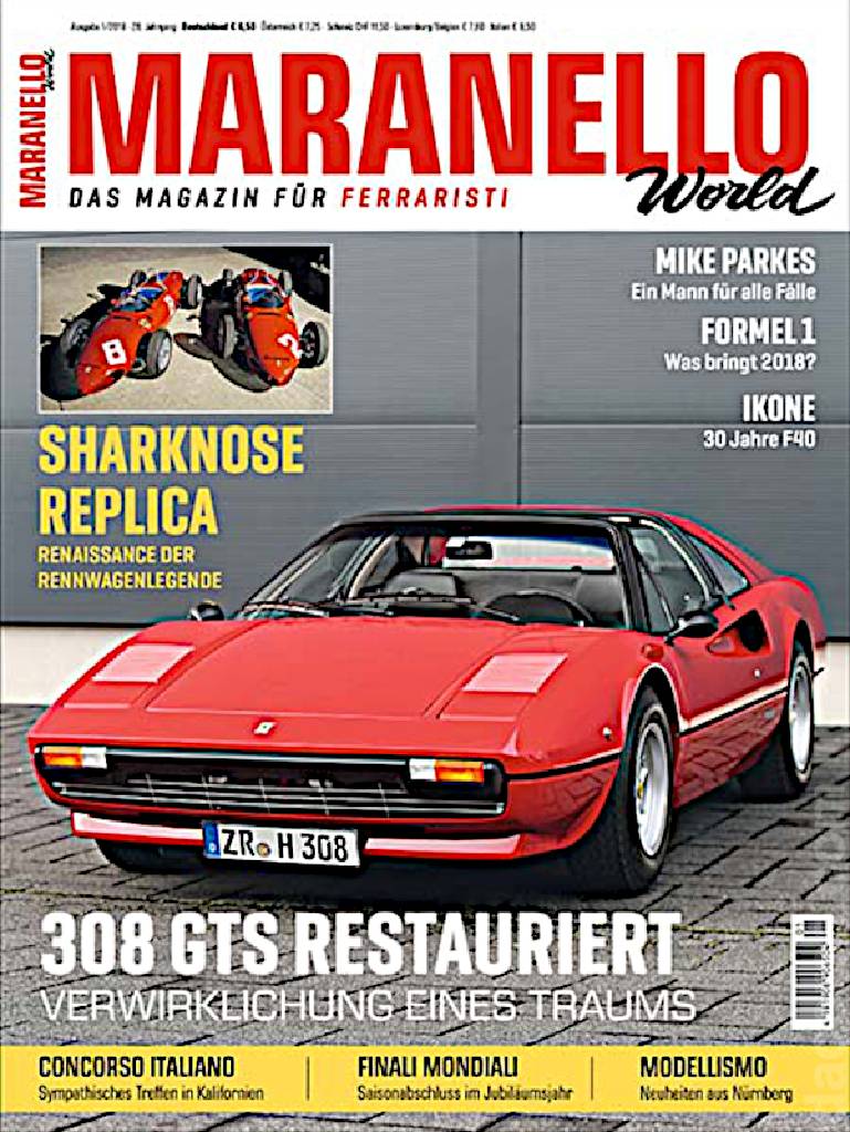 Cover of Maranello World issue 108, Ausgabe 1/2018 - 28. Jahrgang