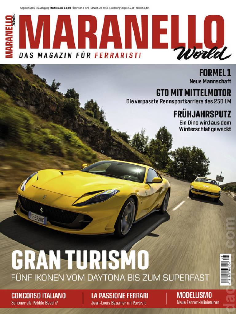 Cover of Maranello World issue 112, Ausgabe 1/2019 - 29. Jahrgang