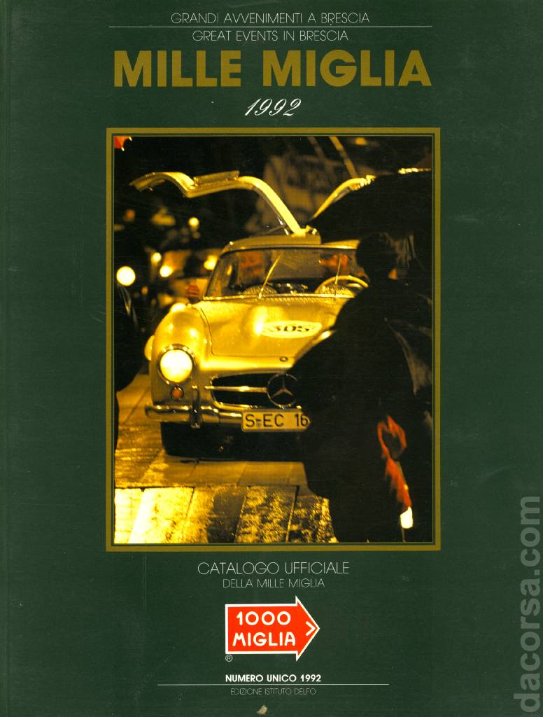Image representing Numero Unico Mille Miglia 1992 issue 1992, Mille Miglia Catalogo Ufficiale