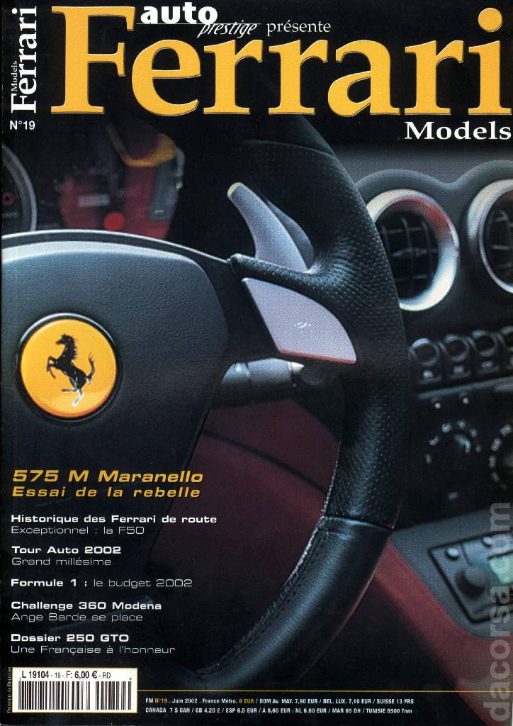 Image representing Ferrari Models (Juin 2002) issue 19, Auto Prestige Ferrari Models