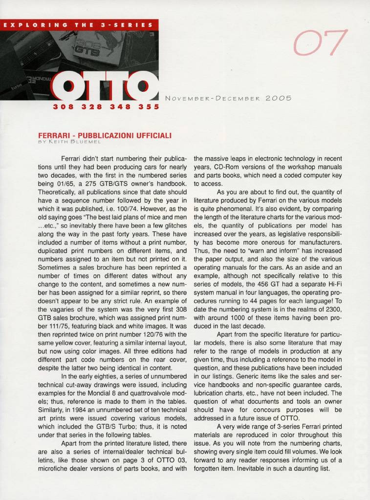 Cover of Otto newsletter issue 7, November - December 2005