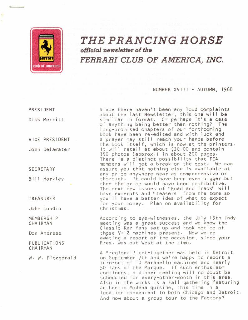 Image for Prancing Horse issue 18