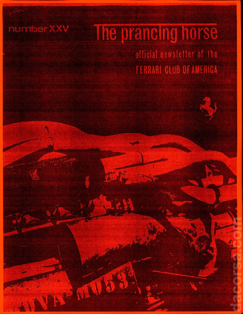 Cover of Prancing Horse issue 25, no. XXV (1969)
