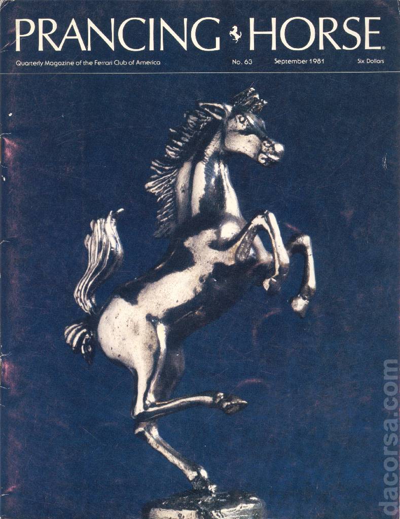 Cover of Prancing Horse issue 63, no. 63 - September 1981