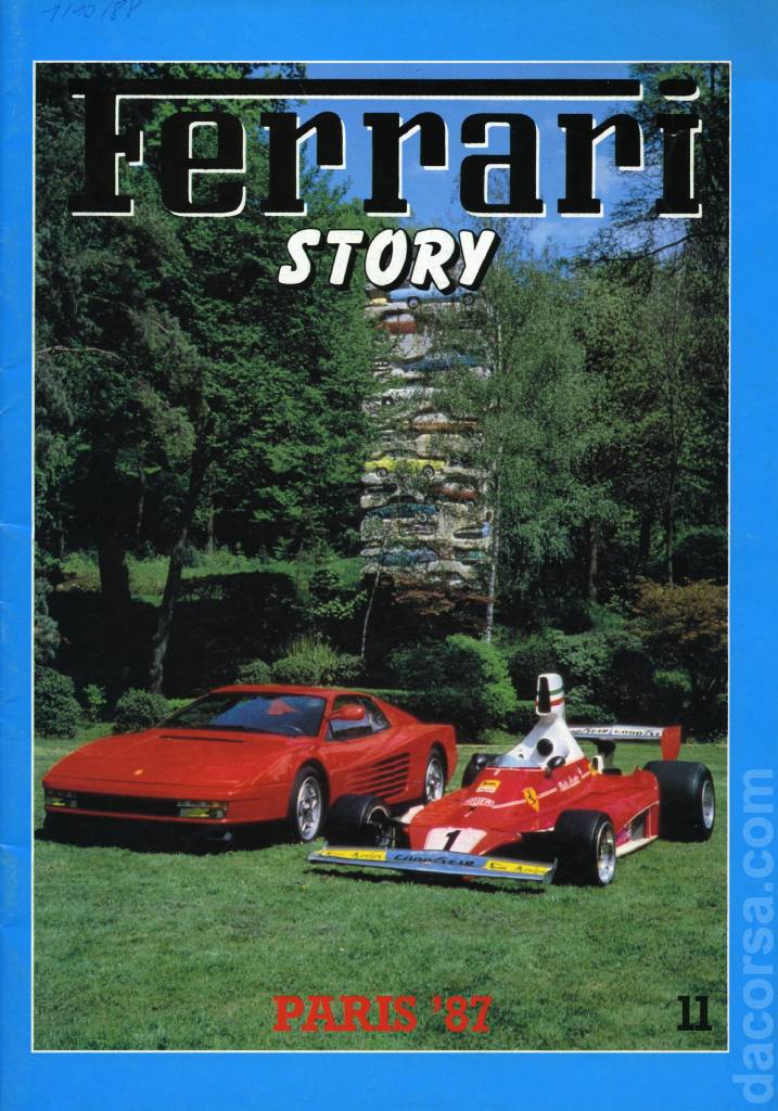Cover of Ferrari Story (Paris '87) issue 11, %!s(<nil>)