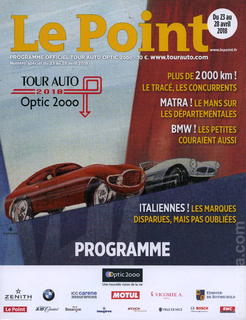 Cover of Programme 2018 Tour Auto Optic 2000, %!s(<nil>)
