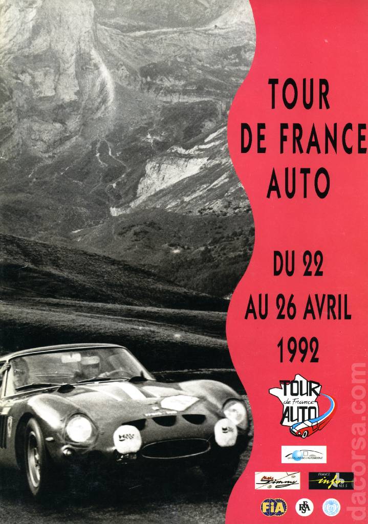 Cover of Programme 1992 Tour de France AUTO, Tour Auto
