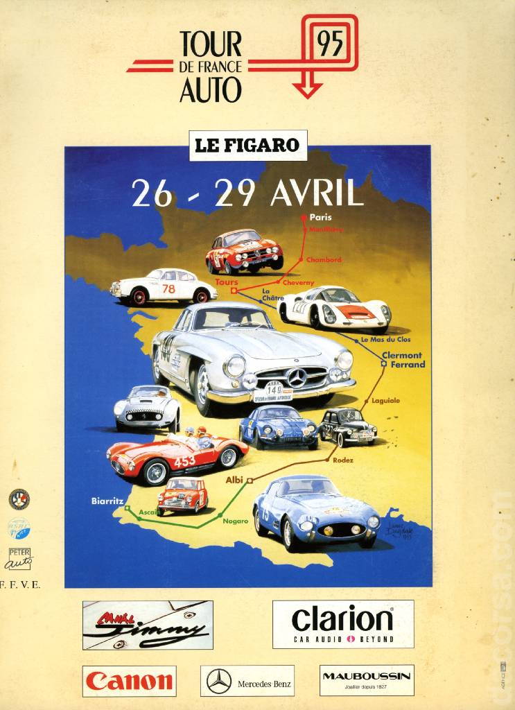 Cover of Programme 1995 Tour de France AUTO, Tour Auto