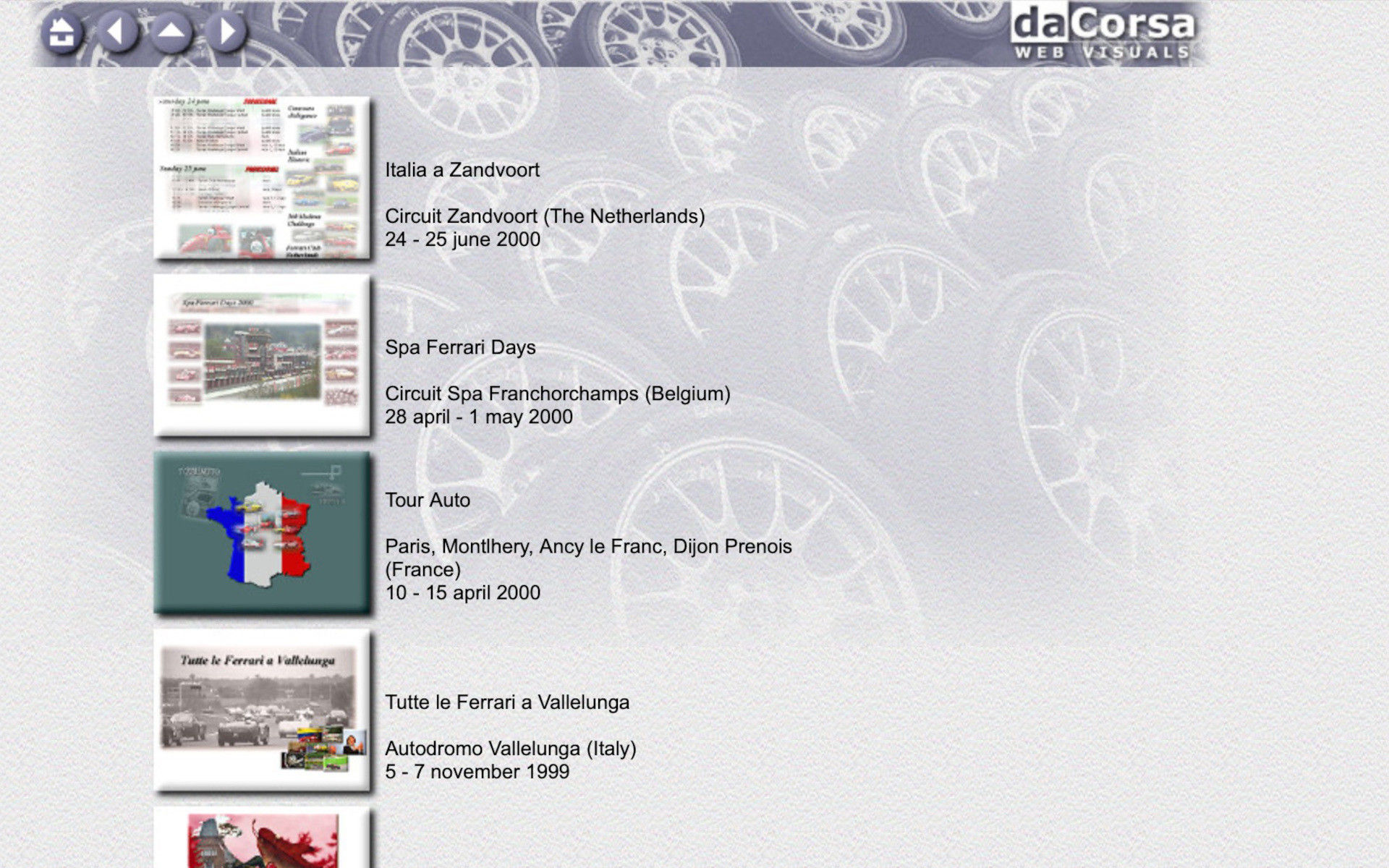 Screenshot of www.dacorsa.net version 1